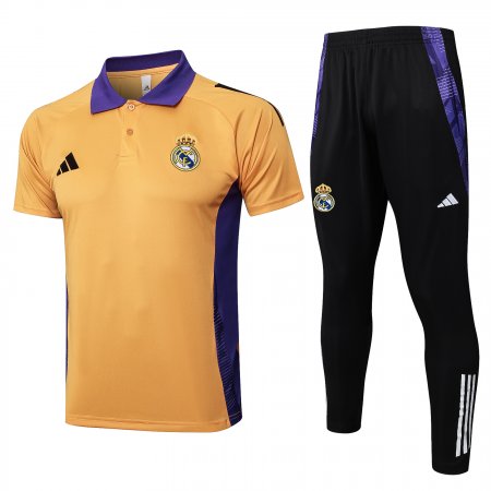 Real Madrid Soccer Polo Suit Orange 2024/25