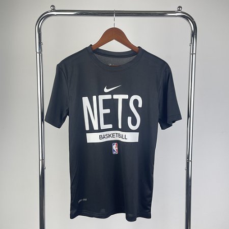 2023 season Nets Black Training Quick-drying T-shirt Short Sleeves