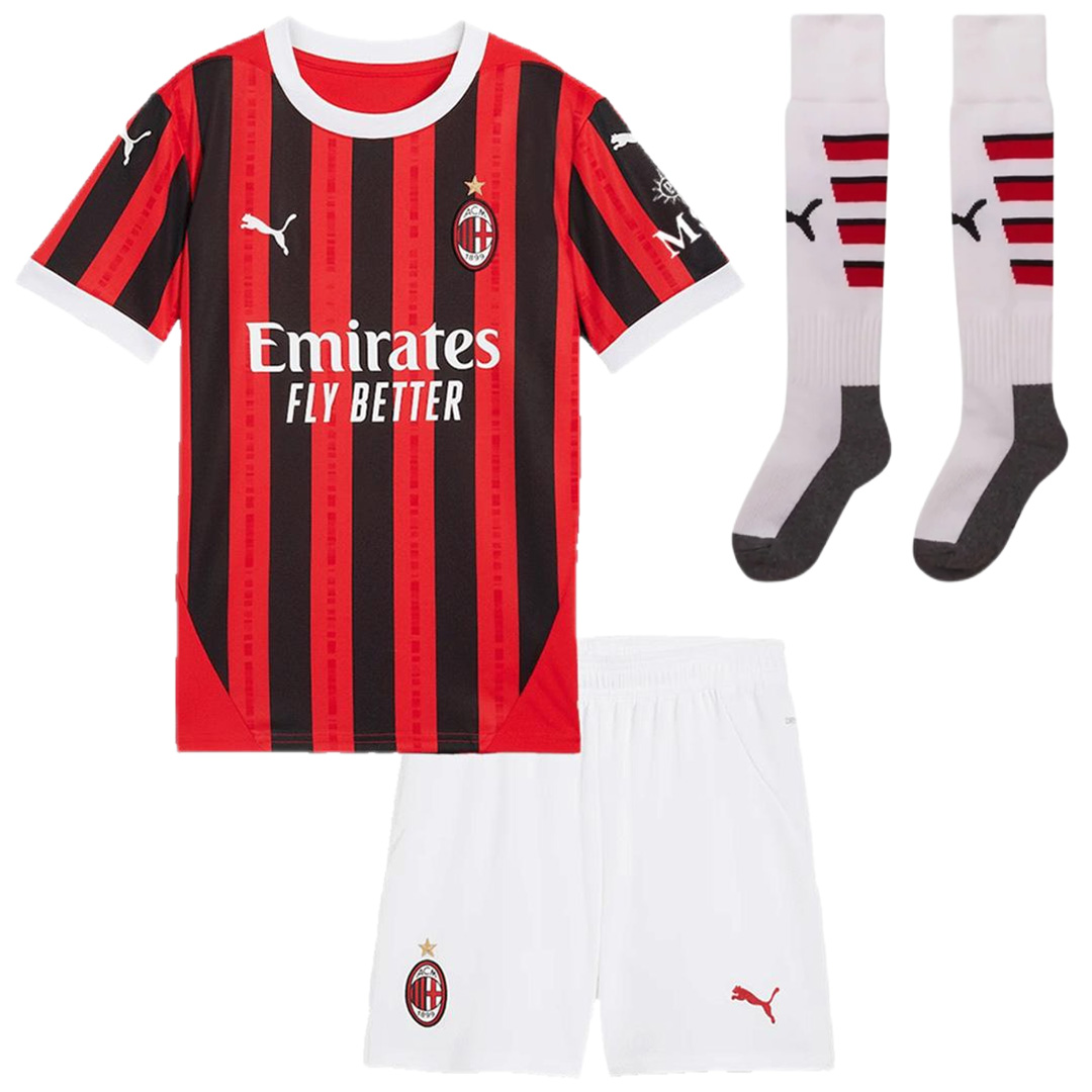 Kids AC Milan Home Full Kit(Shirt+Shorts+Socks) 2024/25