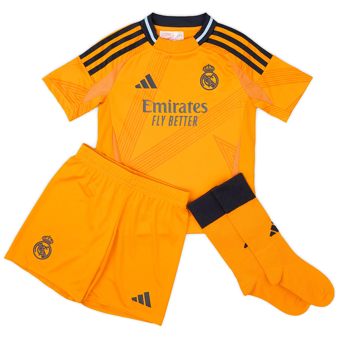 Kids Real Madrid Away Full Kit(Shirt+Shorts+Socks) 2024/25