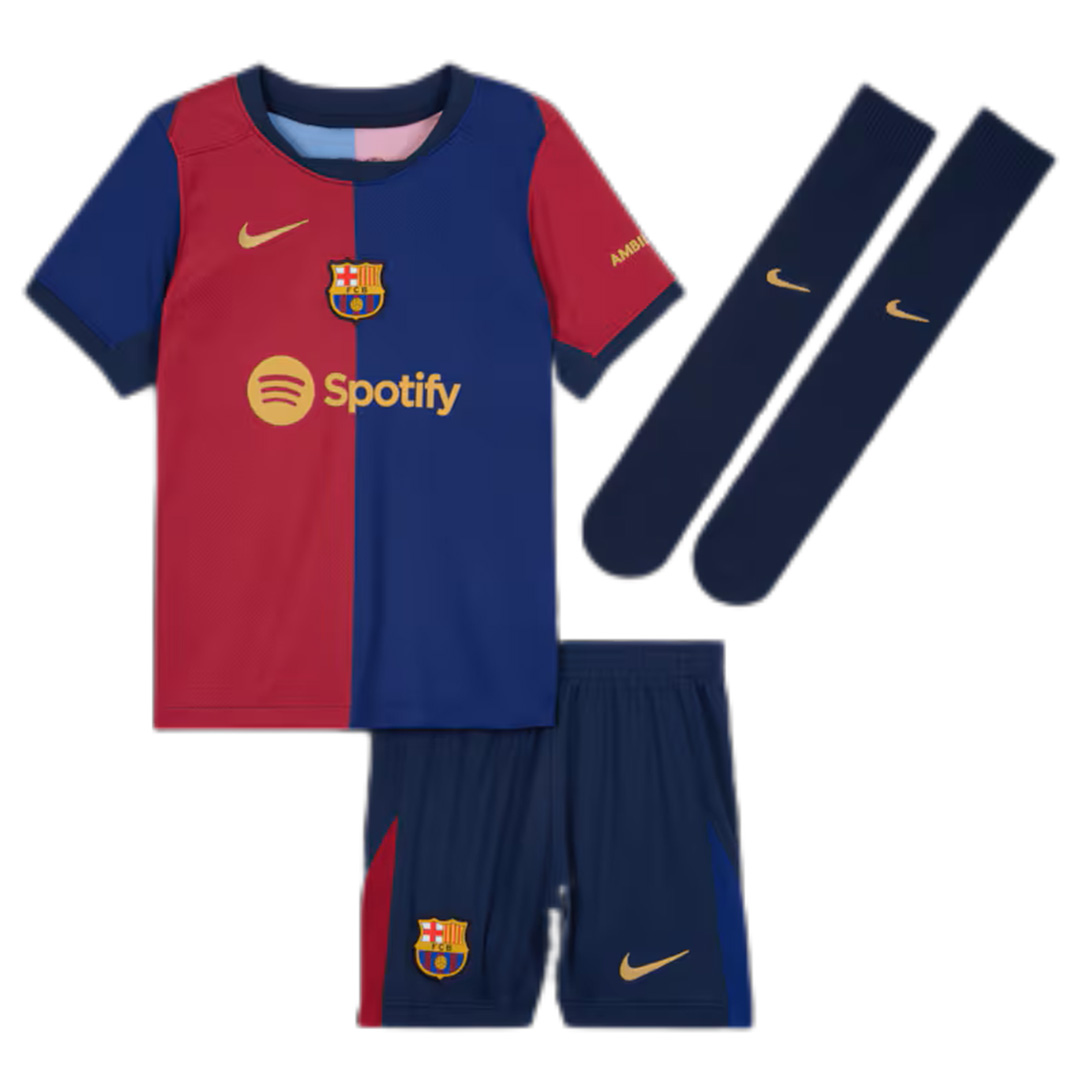 Kids Barcelona Home Full Kit(Shirt+Shorts+Socks) 2024/25