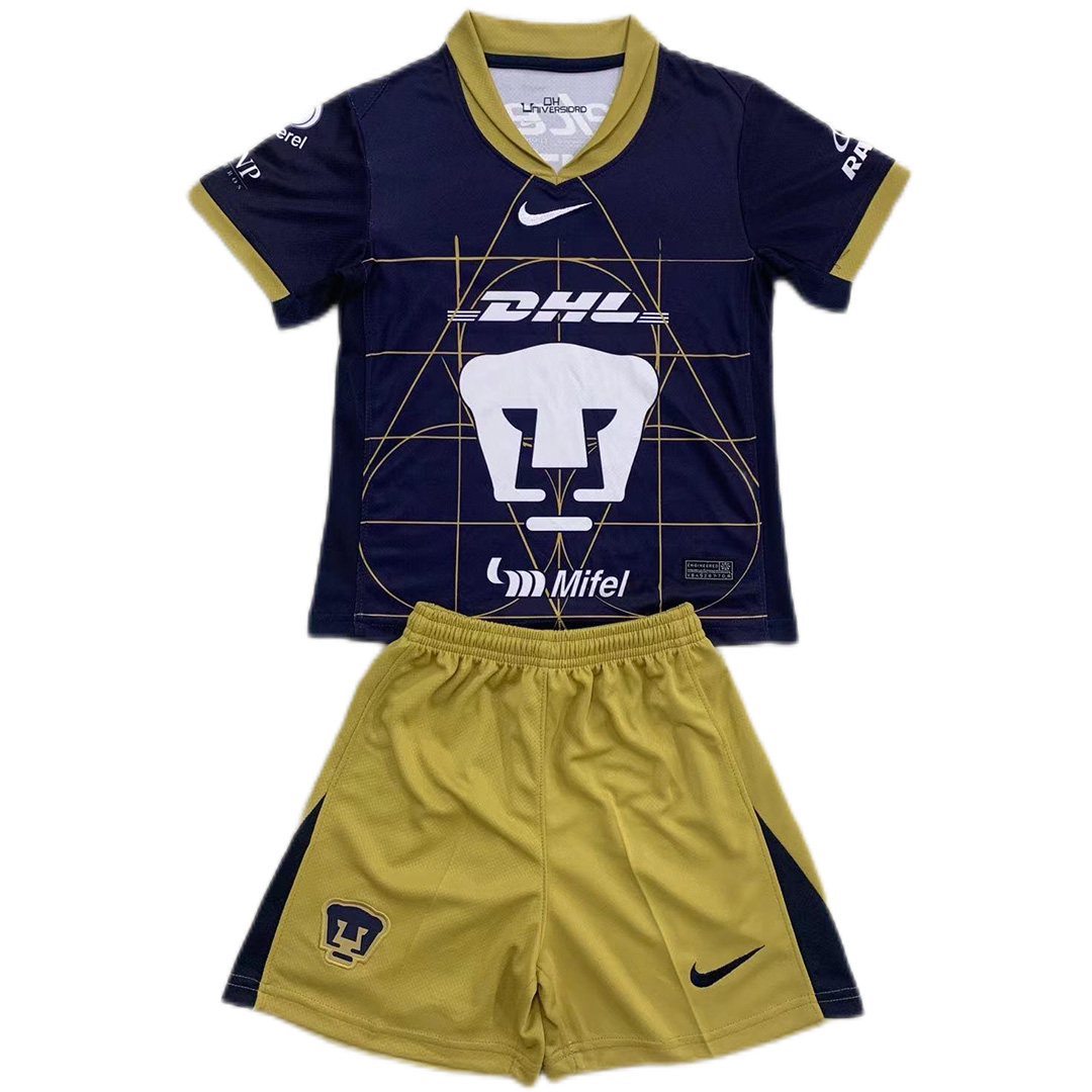 Kids Pumas UNAM Away Kit Shirt+Shorts 2024/25