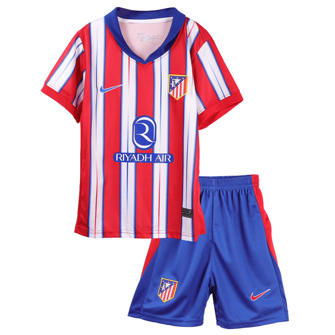 Kids Atletico Madrid Home Shirt Kit 2024/25