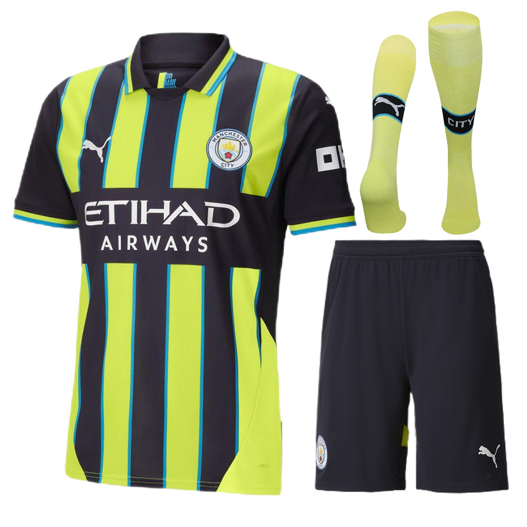 Manchester City Away Full Kit(Shirt+Shorts+Socks) 2024/25