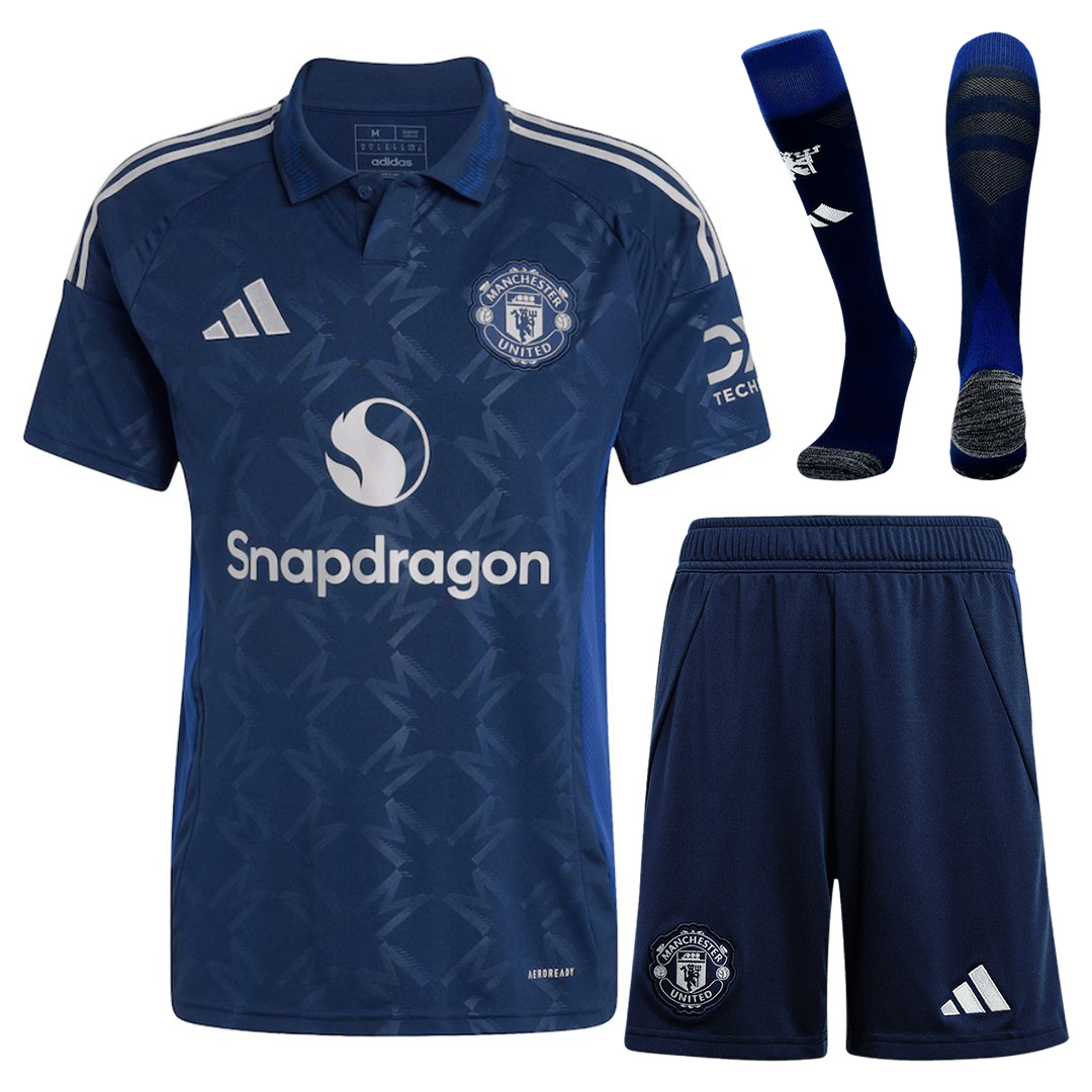 Manchester United Away Full Kit Shirt+Shorts+socks 2024/25