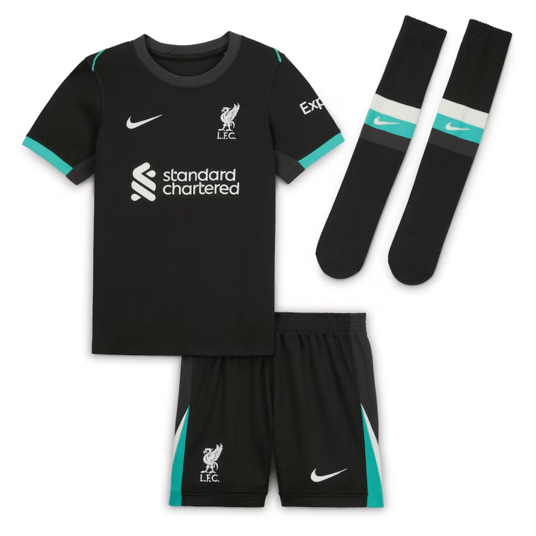 Kids Liverpool Away Full Shirt Kit 2024/25