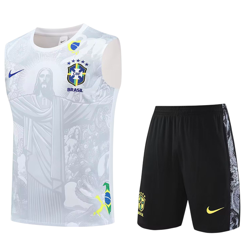 Kids Brazil Vest Suit White 2025/26