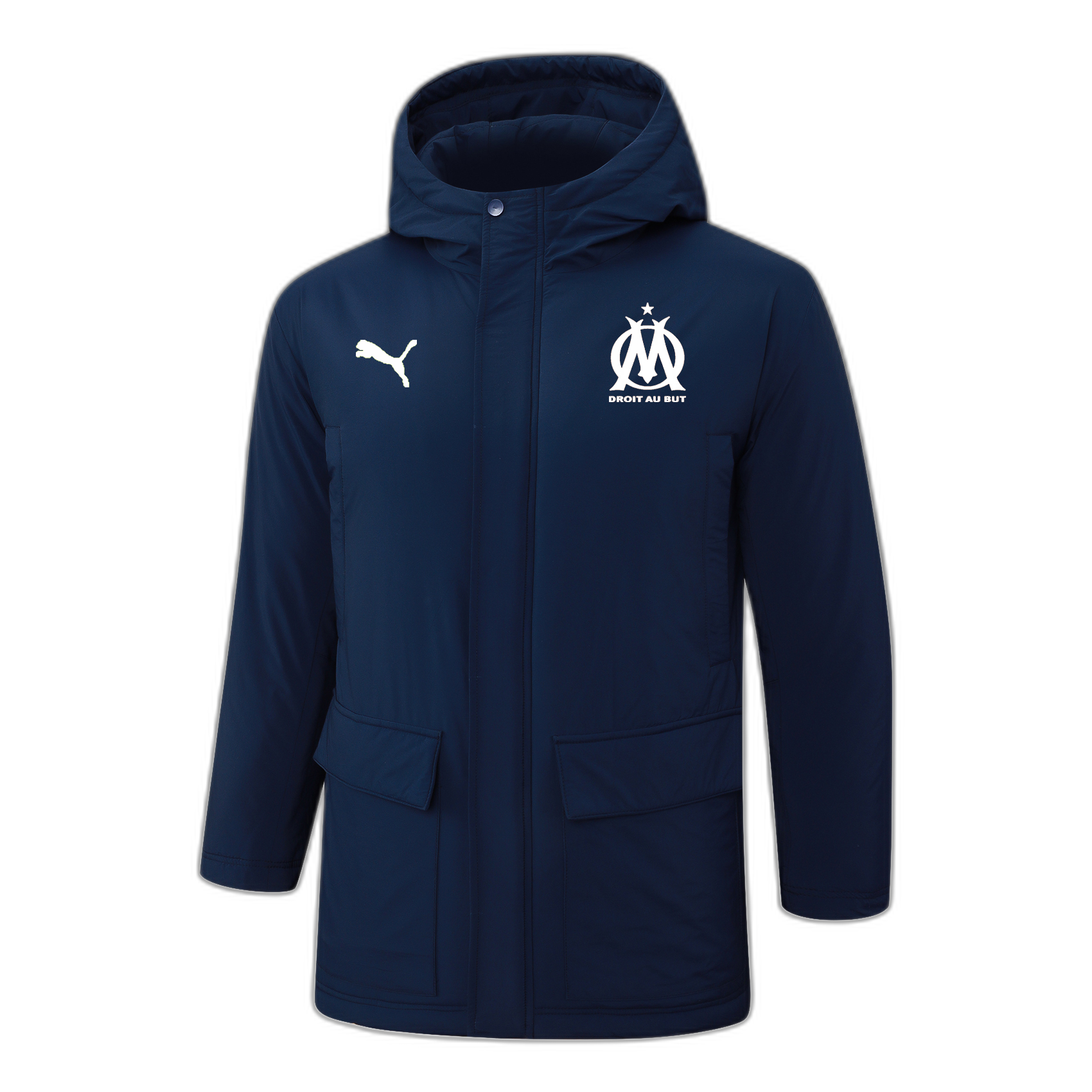 Marseille Cotton Coat Royal Blue (White Team Logo)2024/25
