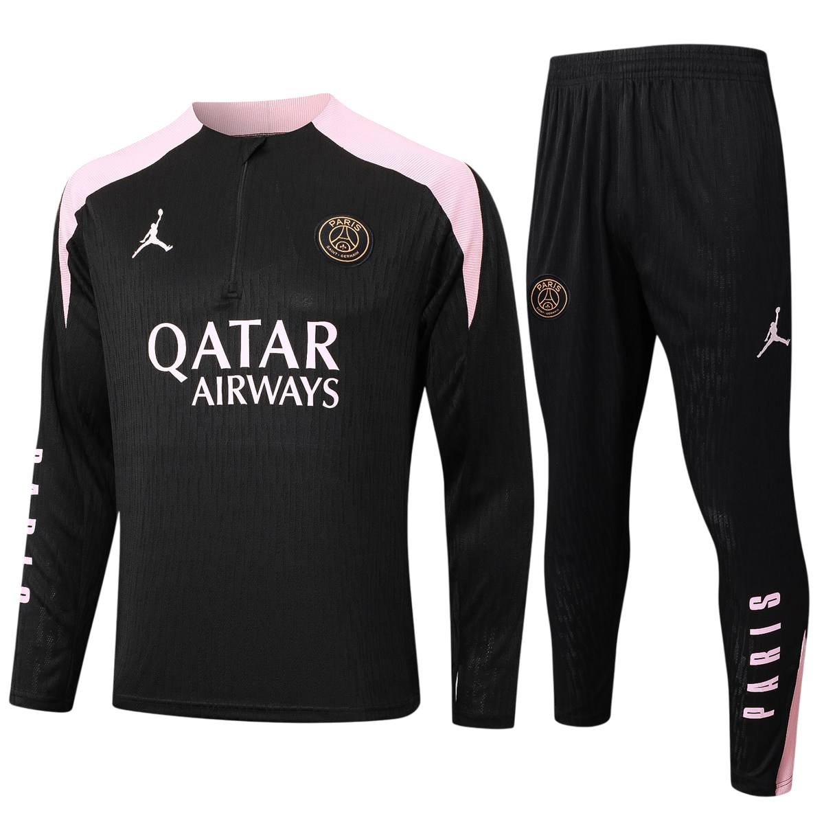 Kids PSG x Jordan Sweater Tracksuit (Top+Pants) Black 2024/25