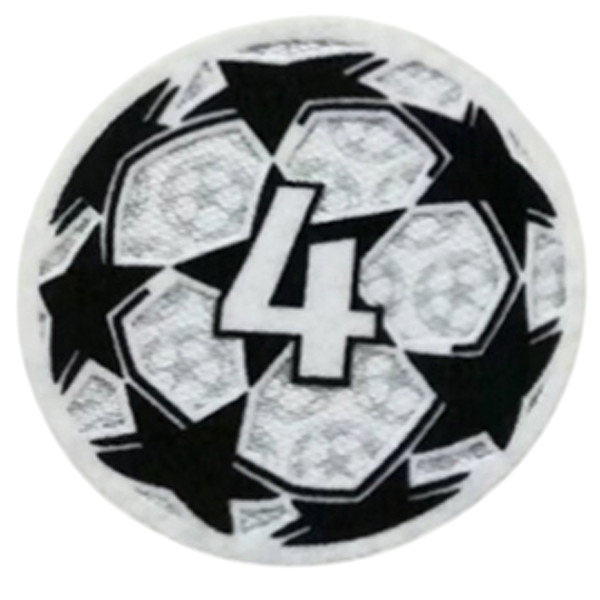 2021-24 UEFA Champions League 4 Times Winners Player Issue Badge of Honour Patch