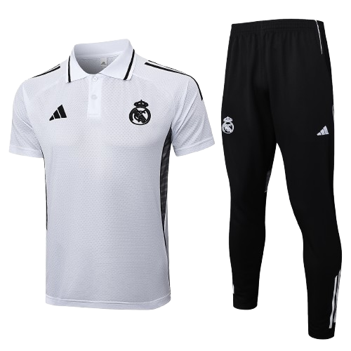 Real Madrid Soccer Polo Suit White 2025/26