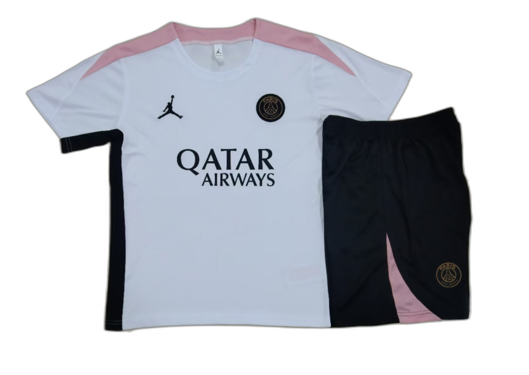 PSG short sleeve Training Suit (Top+Pants) White 2024/25