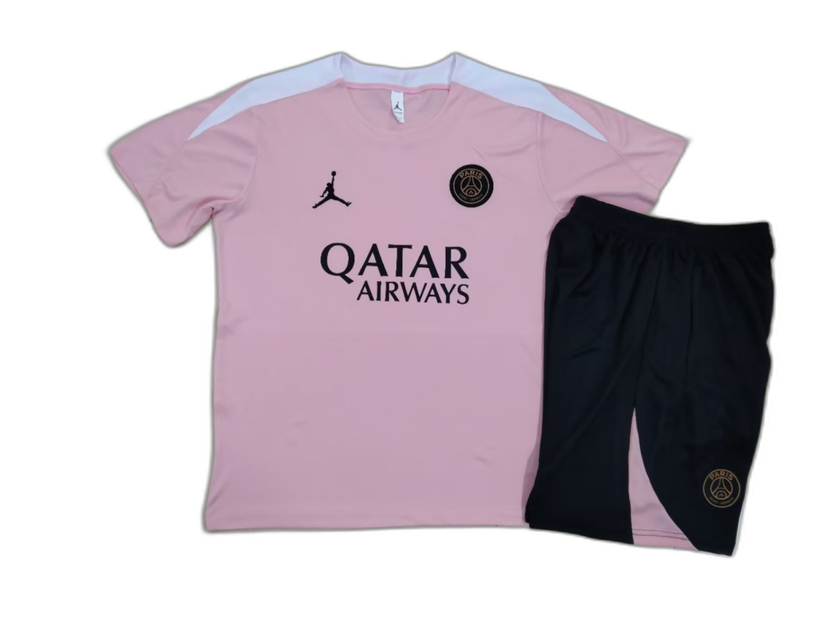 PSG short sleeve Training Suit (Top+Pants) Pink 2024/25