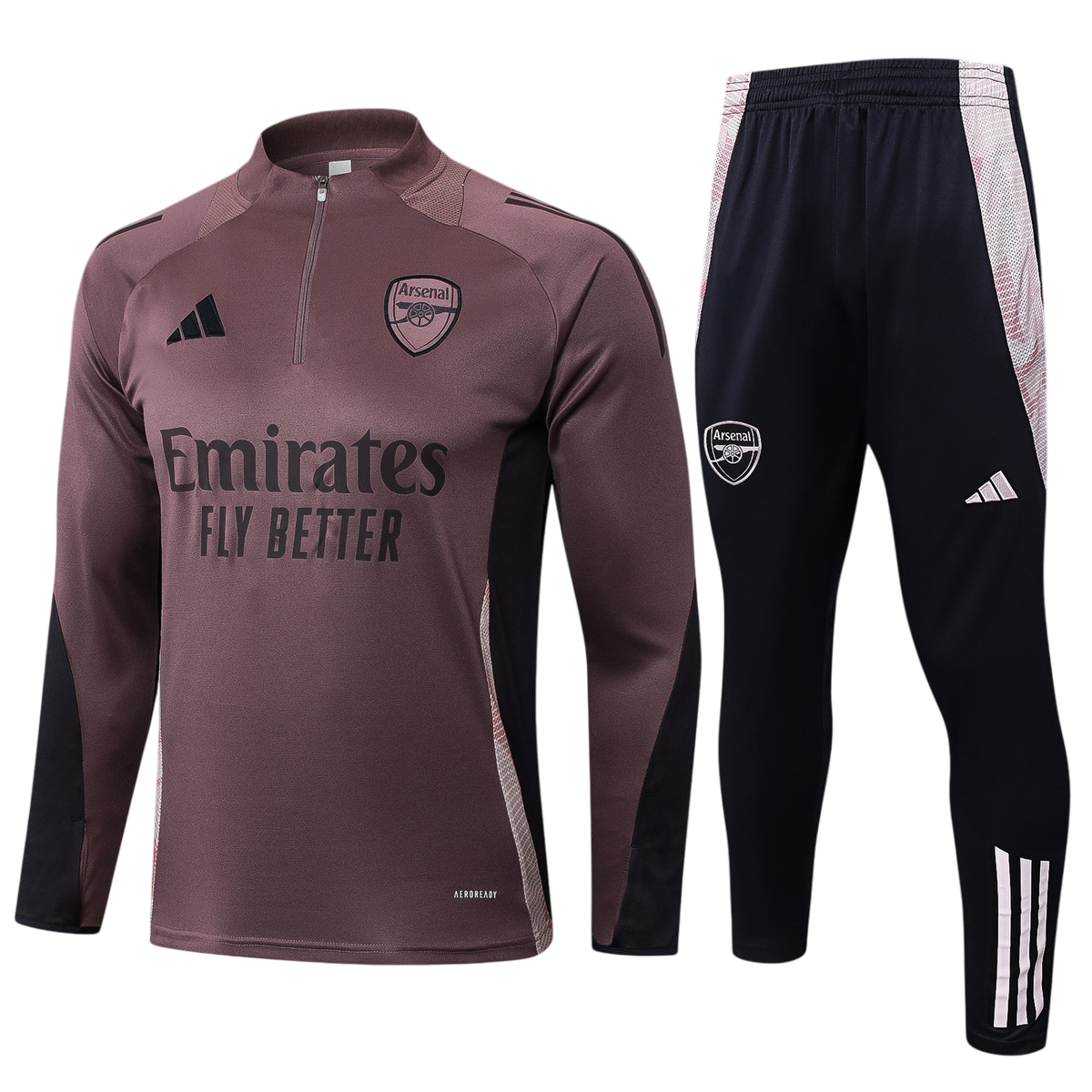 Kids Arsenal Training Suit Grey Purple 2024/25