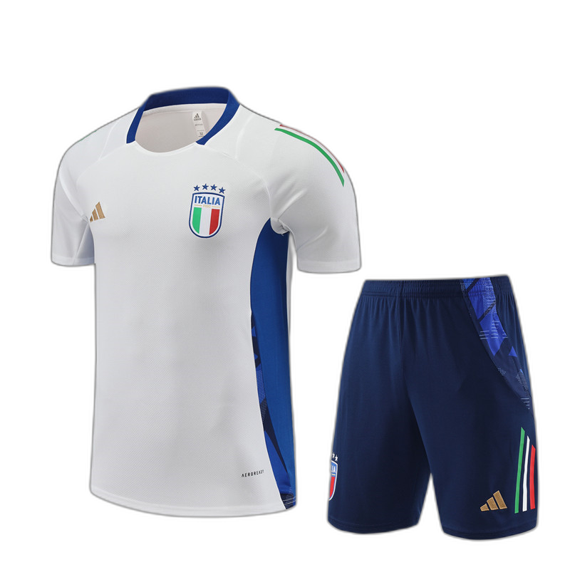 Kids Italy Short Training Suit White 2024