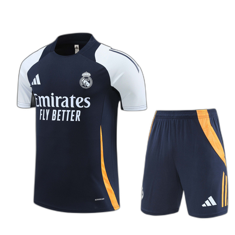 Kids Real Madrid Short Training Suit Royal 2024/25