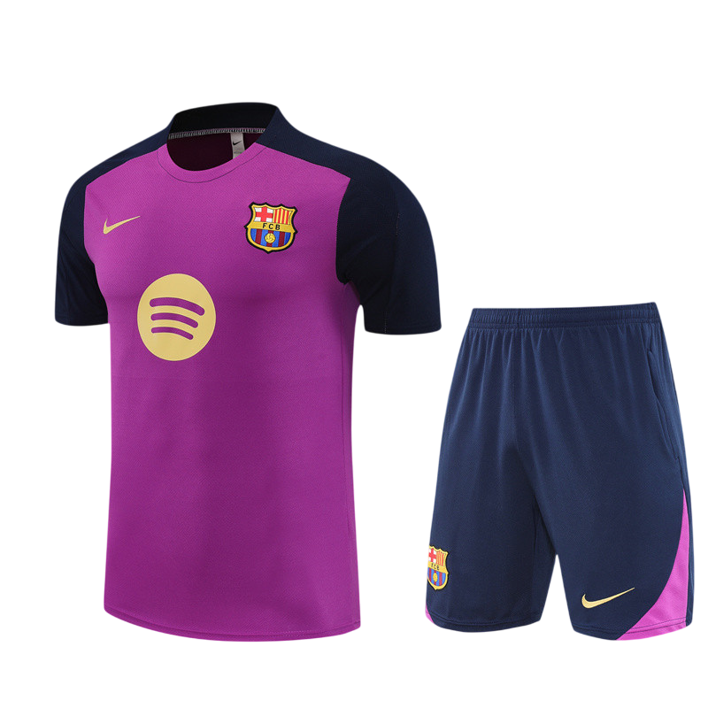 Kids Barcelona Short Training Suit Purple 2025/26