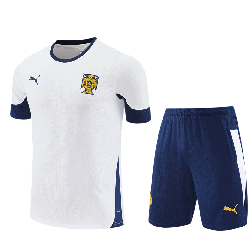Kids Portugal Short Training Suit White 2025