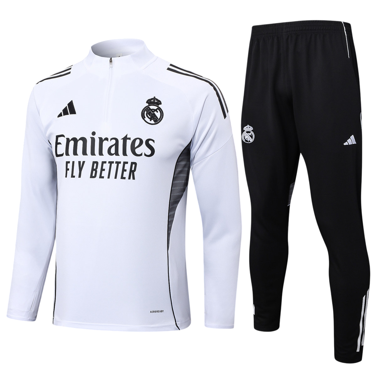 Kids Real Madrid Sweater Tracksuit White 2025/26