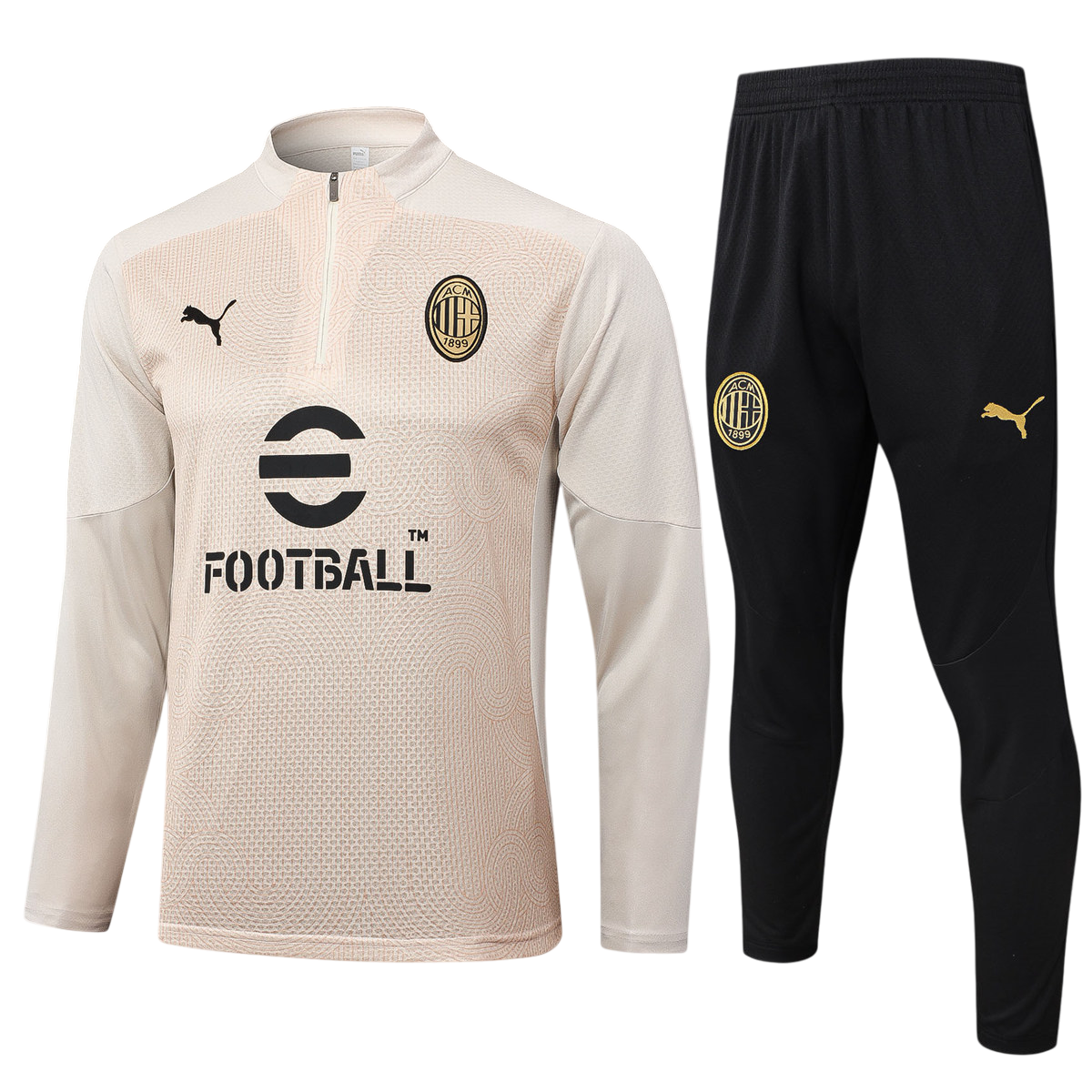 Kids AC Milan Sweater Tracksuit Apricot 2025/26