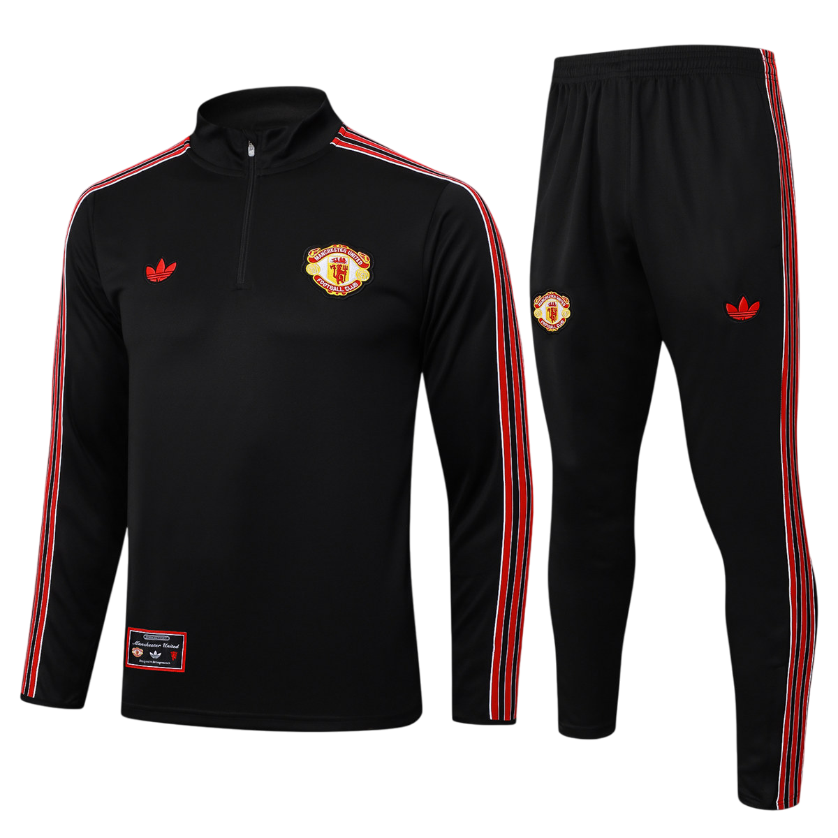Kids Manchester United Sweater Tracksuit Black 2025/26