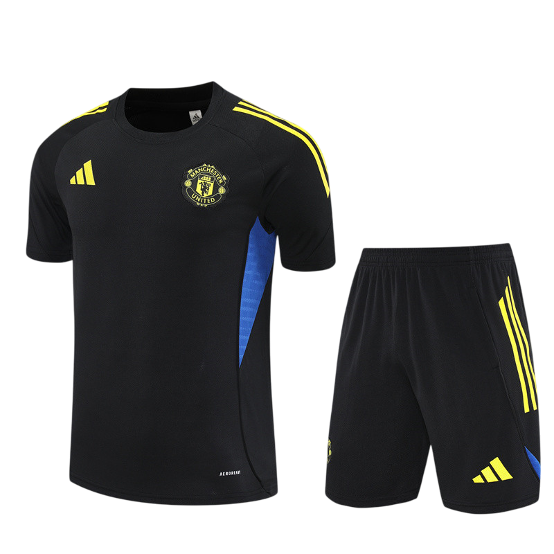 Kids Manchester United Short Training Suit Black 2025/26