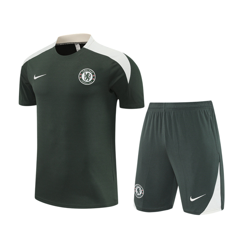Kids Chelsea Short Training Suit Dark Green 2025/26