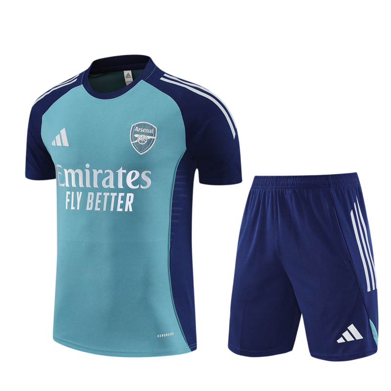 Kids Arsenal Short Training Suit Lake Blue 2025/26