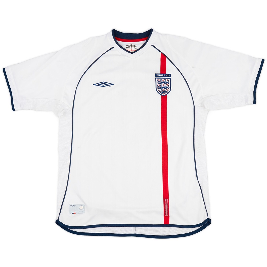 Retro England Shirt Home World Cup 2002
