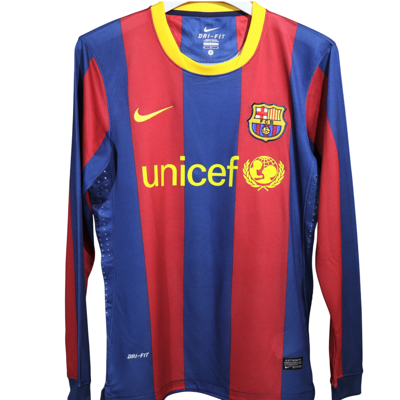 Retro Barcelona Shirt Home Long Sleeve 2010/11 Player Version