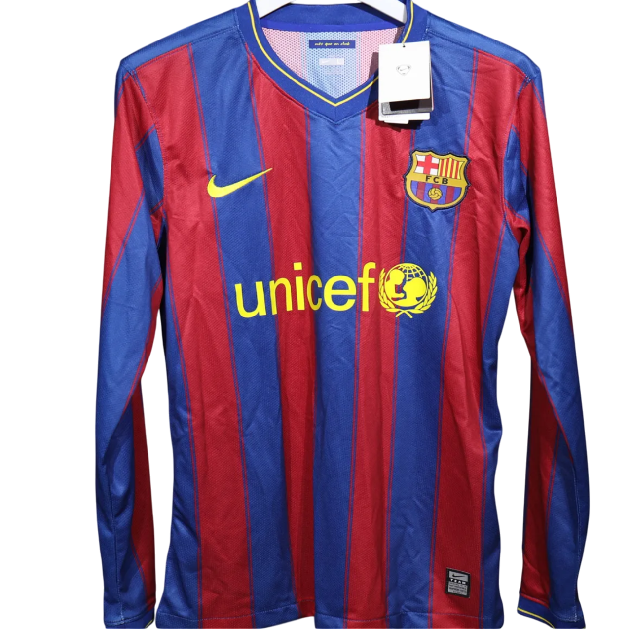 Retro Barcelona Shirt Home Long Sleeve 2009/10 Player Version