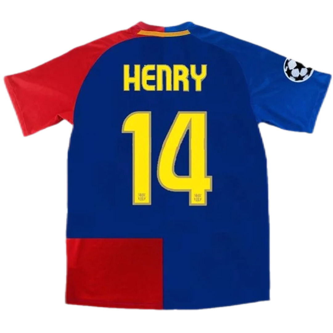Retro Barcelona Shirt Home UCL Final 2008/09 Henry #14