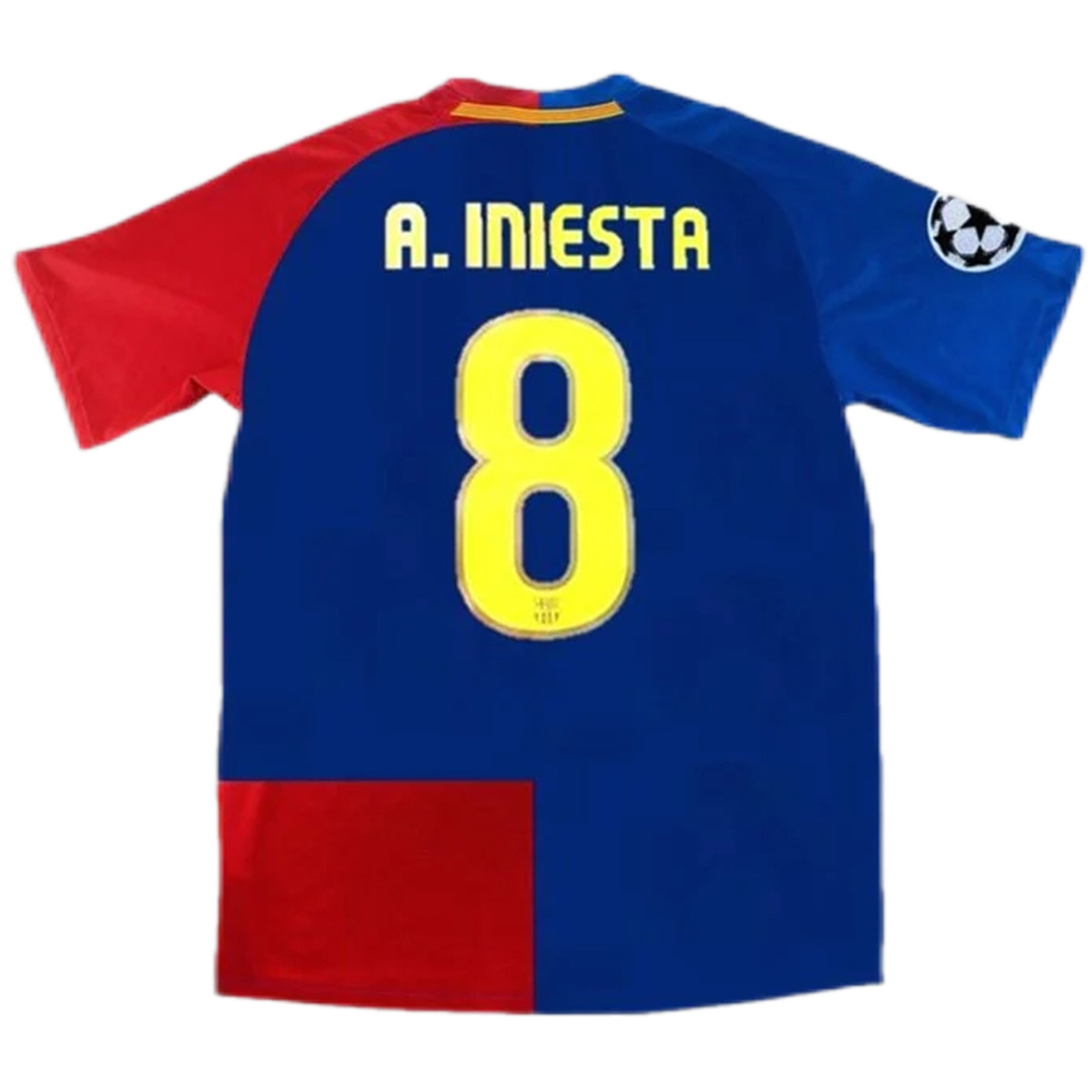 Retro Barcelona Shirt Home UCL Final 2008/09 A.INIESTA #8