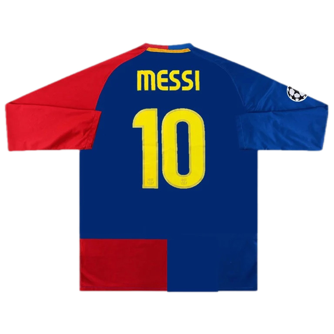 Retro Barcelona Shirt Home UCL Final Long Sleeve 2008/09 Messi #10