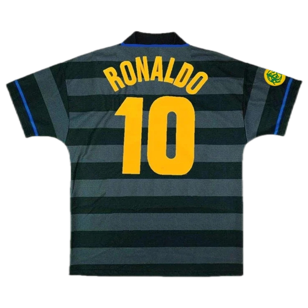 Retro Inter Milan Shirt Away UEFA Cup 1997/98 Ronaldo #10