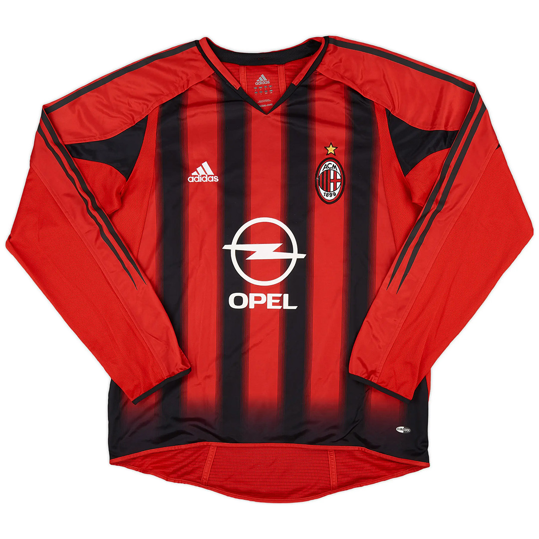 Retro AC Milan Shirt Home Long Sleeve 2004/05